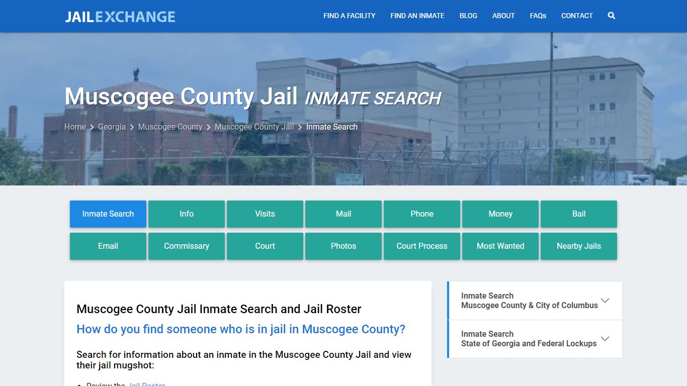 Muscogee County Jail Inmate Search - Jail Exchange